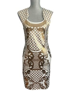 slim fit dress slacks Center of Attention Gold Sequin Dress – Ellaé Lisqué main image 0